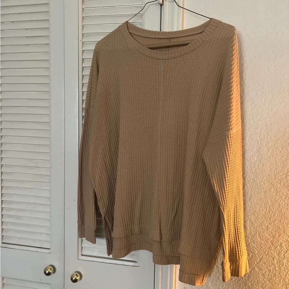 American Eagle - Waffle Knit Long Sleeve Top
